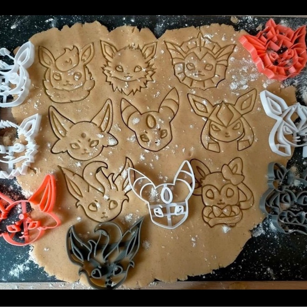 Eevee's evolutions cookie cutter set of 8